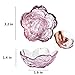 Sdeetesamjun Pink Glass Bowls Set of 4, Small Dipping Dishes Sauce Plates- Japanese Sakura Flower Cherry Blossom Shaped Bowl for Dessert, Ice Cream, Miso Soup