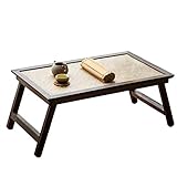  Mesa De Centro Mesa De Tatami para Balcón Mesa De Centro Plegable Mesa De Té Japonesa Mesa De Té Mesa Baja con Ventana Salediza (Color : Black Walnut, Size : 70 * 42.5 * 30cm)
