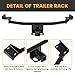 KUAFU Class 3 Trailer Hitch 2 Inch Receiver Compatible with 2016-2021 Hyundai Tucson Black Towing Hitch