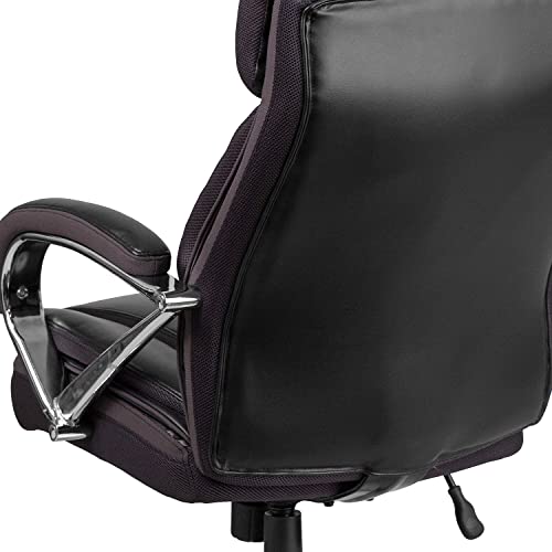 Flash Furniture Hercules Series Big & Tall 500 Lb. Rated Black Leathersoft Executive Swivel Ergonomic Office Chair With Extra Wide Seat #TOP7