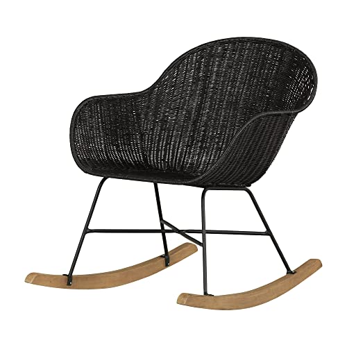 South Shore Balka Rocking Chair Black Rattan...