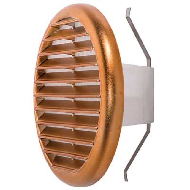Grille d'aération en cuivre Ø 80 > 125 mm : réparer une ventilation mal dimensionnée