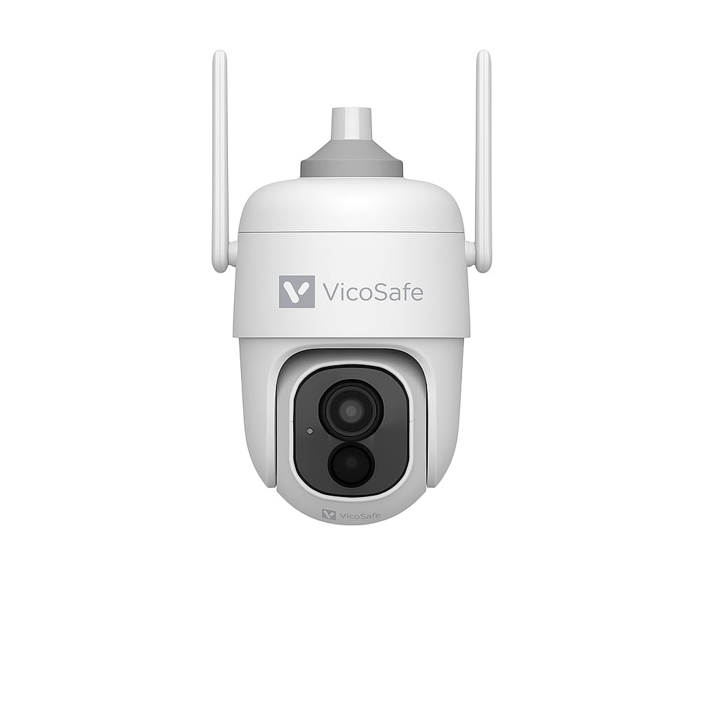 VicoHome bezprzewodowa kamera bezpieczeństwa – kamera WiFi zasilana bateriami 2K, monitoring PTZ 360°, noktowizor, wykrywanie ruchu AI, dwukierunkowa rozmowa, wodoodporna, pamięć masowa w chmurze i SD