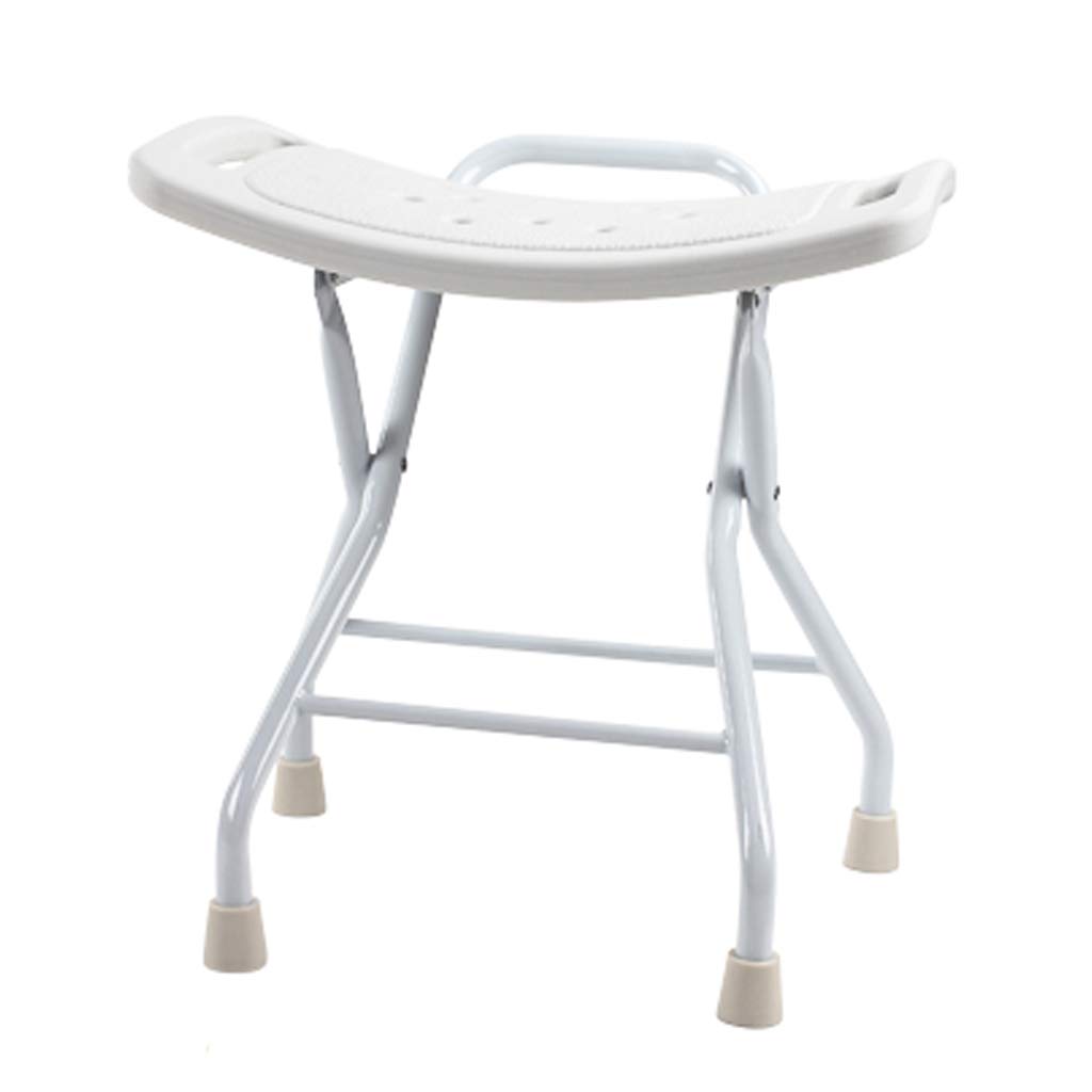 Ligero Taburete de baño/Ducha Asiento de bañera Plegable Silla de plástico Moldeado con manija de Seguridad Almohadilla Antideslizante para Las piernas Ayuda por discapacidad para Personas Mayores