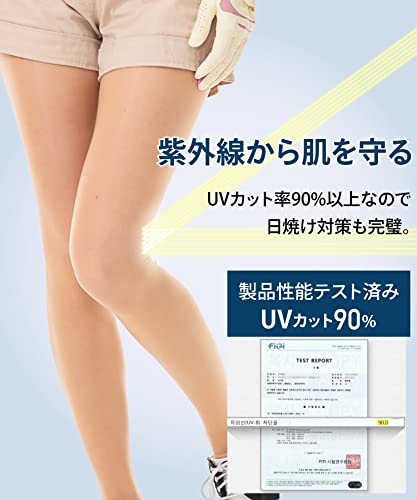ヒュストニー 韓国ゴルフレギンス UVカット 夏 接触冷感 Kor