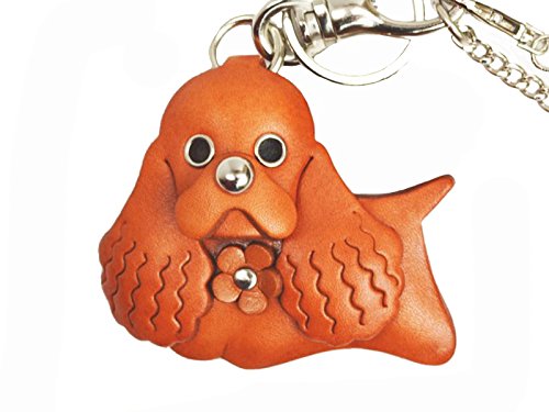 American Cocker Spaniel Genuiine Leather Animal/Dog Bag Charm/Keychain *Vanca* Handmade In Japan #TOP13