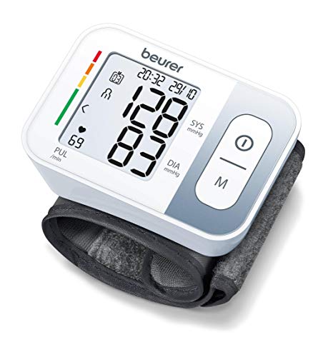 Beurer BC28 Blutdruckmessgerät für Handgelenk, vollautomatisch, digital, Weiß / Risikoanzeige, LCD-Bildschirm, tragbares BP-Maschine