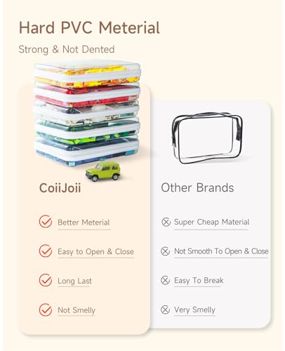 3PCS Clear Hard Shell Zipper Case,Portable Cosmetic Bag with Zipper, Diaper Bag Organizing Pouches, Kid's Toy Storage Organizer Bins,Hard Plastic Case, Halloween Thanksgiving Storage Bins 7