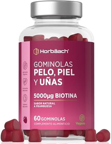 Gominolas para el Pelo Piel y Uñas | Biotina 5000 mcg + C, E y má...