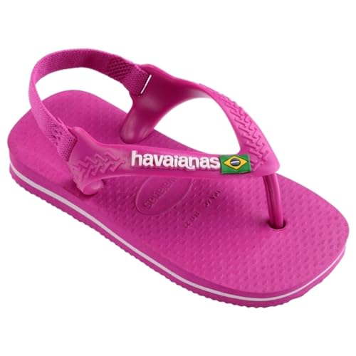 Chinelo Havaianas New Baby Brasil Logo Rosa Flux 19