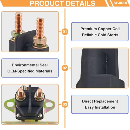 Solenoide de relé de 3 postes 12V 9251426A para tractor John Deere AM103290 5