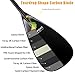 Z&J SPORT Hybrid Outrigger Paddle, Teardrop Shape Carbon Blade Wooden Bent Shaft for Waka AMA, va’a (L,46