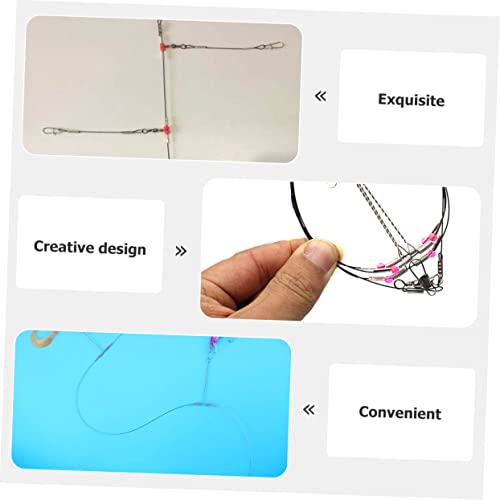 10 piezas líderes de pesca de acero inoxidable alta resistencia miniatura 5