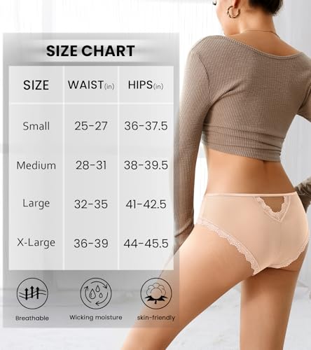 Image of Eiggam Women's Cotton Bikini Panties,High-Cut Full Coverage Stretch Cool Underwear for Women