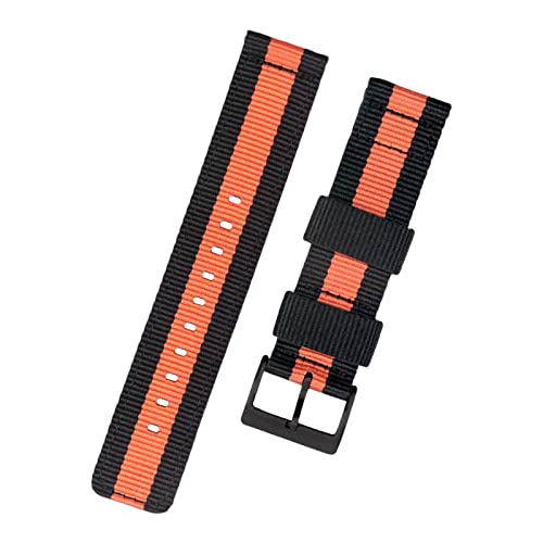 Bracelet montre nylon 22mm rayures homme toile rechange rapide