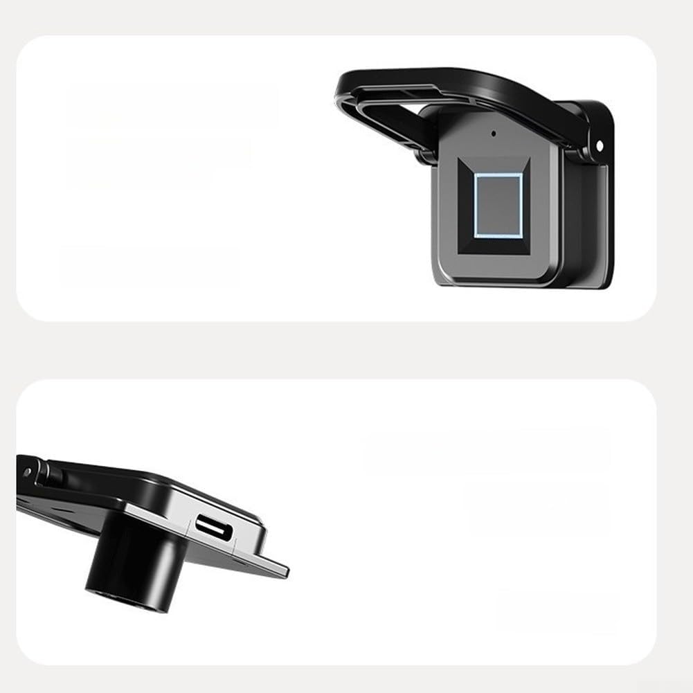 Fingerprint & Card Drawer Lock Cabinets and Drawers – Steel Lock Head, No-Drill, Backup Charging, 20-Fingerprint Capacity(A)