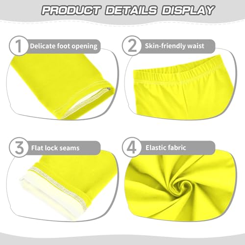 Little Big Girls Leggings Yellow Tights Trousers Dance Pants Yoga Leggings Pants Stretchy Leggings, 4T3