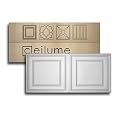 Ceilume 12 pc Stratford Ultra-Thin Feather-Light 2x4 Lay in Ceiling Tiles - for Use in 1" T-Bar Ceiling Grid - Drop Ceiling Tiles (12 Tiles, White)