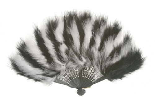 Éventail pliant en plumes de marabout pour sublimer un costume de scène trop simple