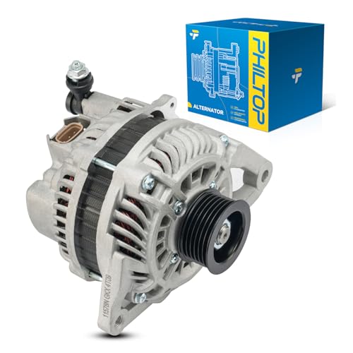 Image of PHILTOP New Alternator Compatible With 2011-2014 Mazda 2(Mitsubishi Unit; 90 Amp) 11578N 12V CW 6-Groove Pulley