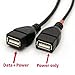 BSHTU USB Cable Y Splitter USB 2.0 Power Enhancer Hub Adapter Data Charger Cable Extension Code Type a 30cm (1 Male to 2 Female)