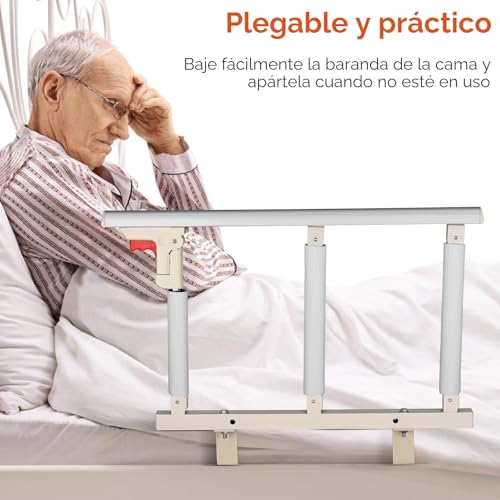 Evitar caídas de la cama con barrera plegable de 70 cm para ancianos y postoperatorios 6