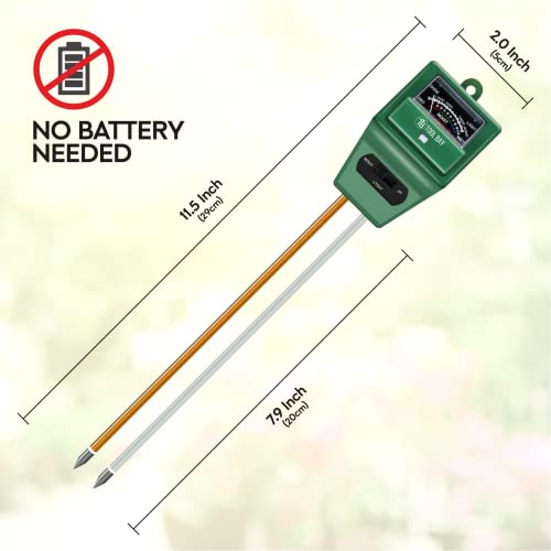 ToolBay Soil Moisture Meter - Great for House Plants and Indoor Garden Measures Light pH and Moisture Test kit - Indoor & Outdoor Use (Green) - Image 3