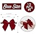 AIMUDI Red Velvet Ribbon Bows 4'' Christmas Bows for Gift Wrapping Premade Gift Bows Velvet Bows for Christmas Trees Wreaths Presents Crafts Home Christmas Winter Decorations, 12 PC