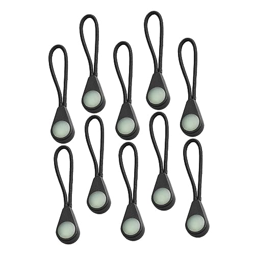 HOODANCOS DIY Essential 10pcs Luminous Zipper Pullers Glow Zipper Stoppers for Backpacks