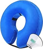 Soft Inflatable Dog Cone Collar Set, Protective Dog Donut Collar with a Comfy Plastic Cone for Dogs