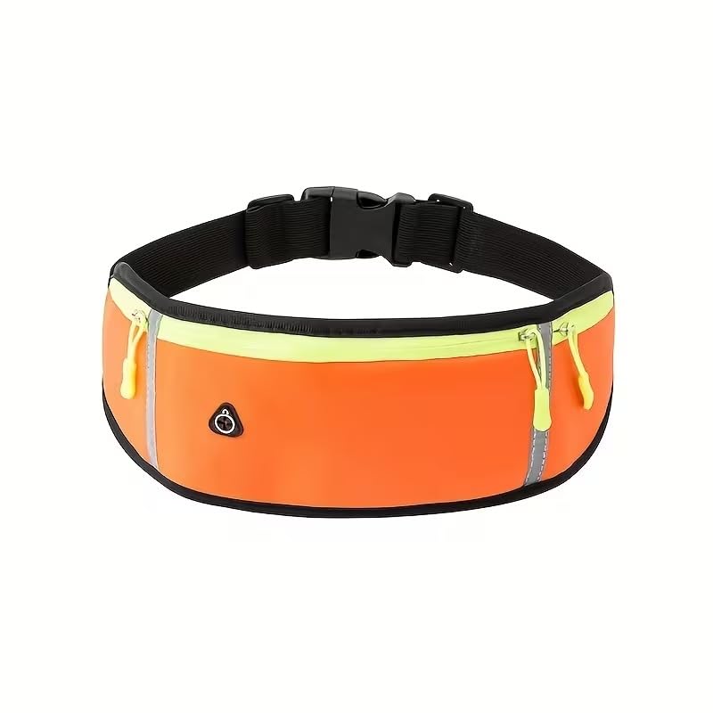 Image of Running Belt with Waterproof Adjustable Elastic Strap, Sweatproof waistpacks with Large Capacity, Perfect for Running and Outdoor Activities, Black, One Size, Sports (Running Belt Purple)