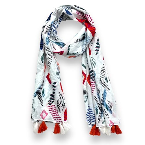 Image of floral printed cotton stoles /scarf /scarves for women, pure soft cotton for summer (Size-28inch x 72inch)