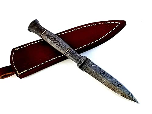 EDC Handmade Damascus Boot Knife