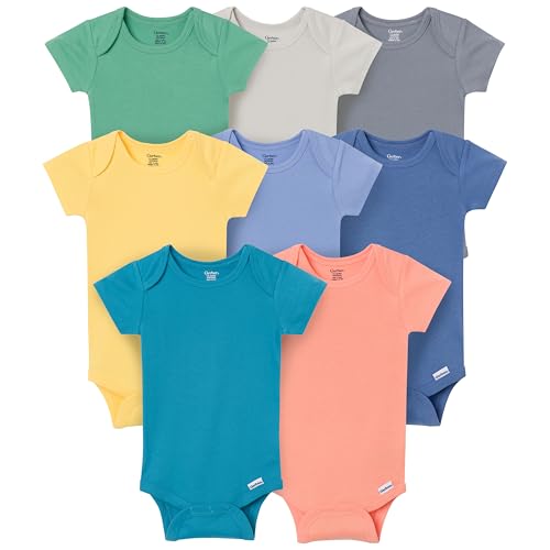 Image of Gerber Baby Girls' 8-pack Short Sleeve Onesies Bodysuits