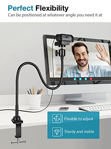 InnoGear 25 Inch Webcam Stand, Flexible Cell Phone Stand Desk Mount Camera Stand Gooseneck for Logitech Webcam BRIO C920 C920S C922 C922x C925e... - Image 4
