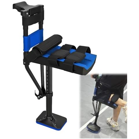 Hands Free Knee Crutch for Adults - Adjustable, Stable Knee Crutches Alternative for Foot Ankle Injury Recovery and Comfortable, Hands-Free Crutch for Adjustable with Leg Straps Cover