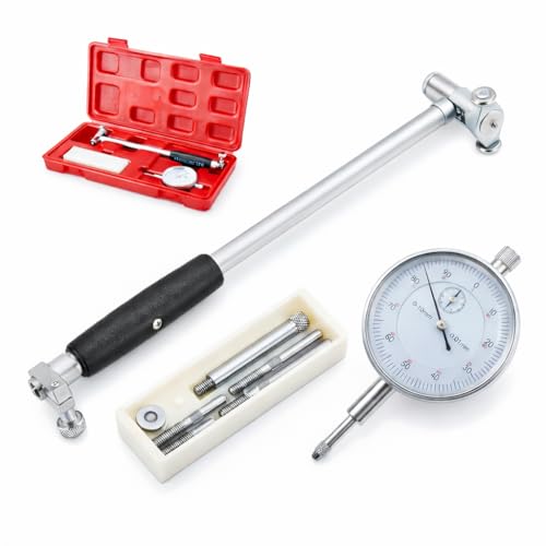 KATSU Jauges d'Alésage, 50-160mm Métrique 0,01mm Précision Indicateur de Diamètre d'Alésage à Cadran Kit d'Outils de Mesure de Fraisage de Trou Interne de Cylindre de Moteur 401115