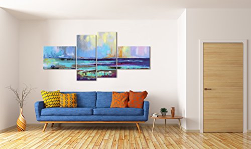 YS-Art Quadro dipinto con colori acrilici Aurora