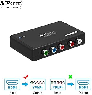 Portta HDMI Converter HDMI to YPbPr RGB Component Plus R/L Audio Converter V1.3