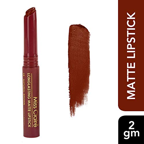 Image of Miss Claire Longlasting Matte Lipstick, 19 Natural Brown, 2 g