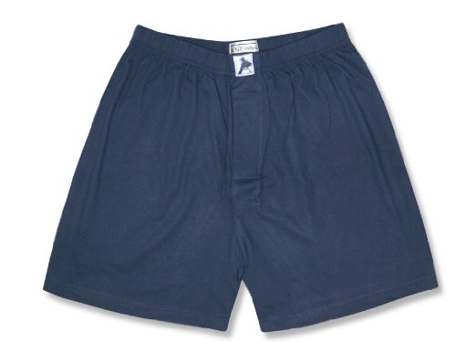 Mens Solid NAVY BLUE Color BOXER 100% Knit Cotton Shorts