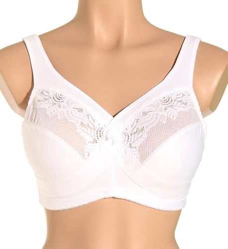 Glamorise Magiclift Wire-Free Minimizer Bra, 36D, White #TOP2