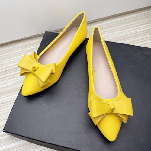 Image of SAILING LU Women's Bow-Knot Pointed Toe Ballet Flats
