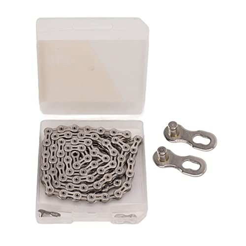 SPYMINNPOO 10 Speed Chain, Hollow Pin Design Alloy Steel, Light Weight Shifting Smooth, Suitable Most Bicycles (Silver), SPYMINNPOOwvr6yazifd-11