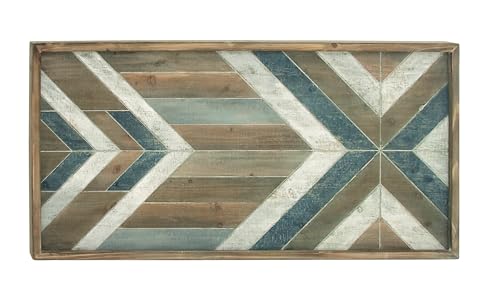 Deco 79 Wooden Geometric Handmade Home Wall Decor Southwestern Wall Sculpture, Wall Art 46" x 1" x 23", Multi Colored by Deco 79 - Used condition - US$52.59