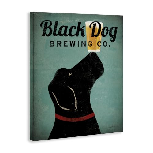 Stupell Industries Black Dog Brewing Antique, 24 x 30 Inch Canvas Wall Art by Stupell Industries - Used condition - Image 2