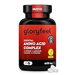 Aminoacidi Essenziali, Complesso ad Alto Dosaggio, 270 Compresse, 12 Aminoacidi (6.470 mg), EAA Amino 8 + L-Arginina, L-Carnitina, Taurina e Glicina, Vegan, Testato in Laboratorio, Senza Additivi