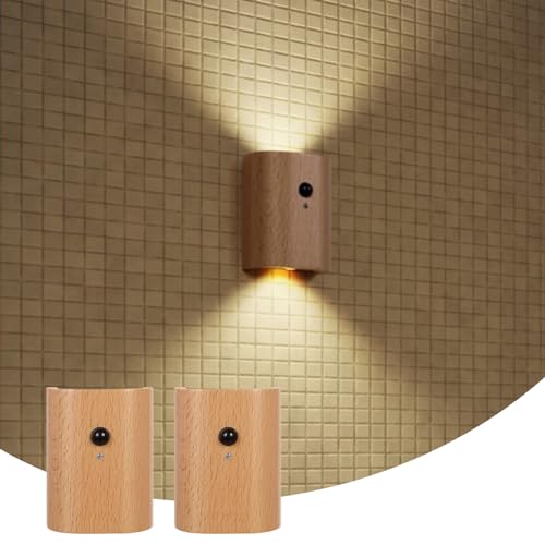 SKD 人感センサーライト ウォールライト 室内 玄関 木製 USB充電式 LED 照明 廊下 階段 LEDライト おしゃれ 屋内 小型 A141
