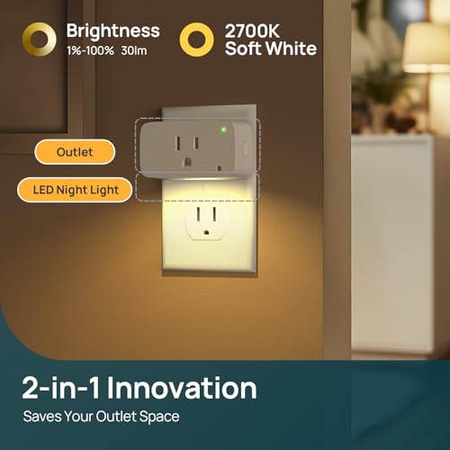 Linkind Matter Smart Plug, Work with Apple Home, Alexa, Google Home, 4 Pack
