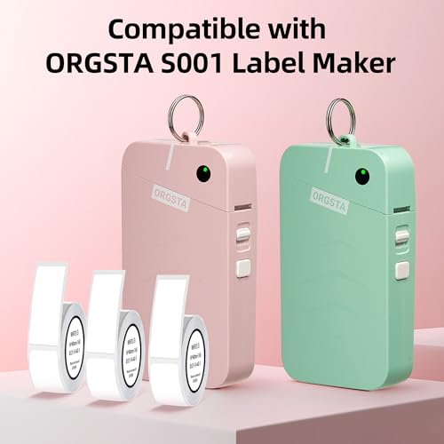 ORGSTA Etiketten Selbstklebend Klebeetiketten Aufkleber Beschriften Beschriftungsetiketten Selbstklebende Sticker Labels 12x40 mm 160 pcs/rolle 3 Rollen für S001